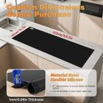 Large Black Silicone Counter Mat - Heat Resistant