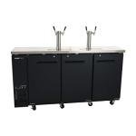 3-Door Double Tower Kegerator Beer Dispenser