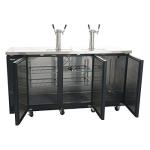 3-Door Double Tower Kegerator Beer Dispenser