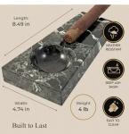 Genuine Marble Cigar Ashtray with Single Rest