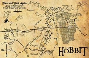 Bilbo's Middle Earth Map Poster - 11x17 inches