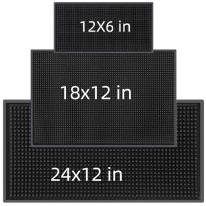3-Pack Non-Slip Rubber Bar Mats for Home Use