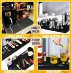 3-Pack Non-Slip Rubber Bar Mats for Home Use