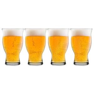 USA Made Nucleated Pint Glasses - 4 Pack