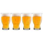 USA Made Nucleated Pint Glasses - 4 Pack