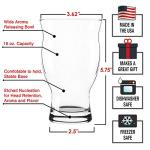 USA Made Nucleated Pint Glasses - 4 Pack