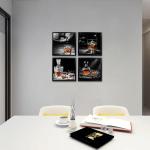 Whiskey Bottle Canvas Wall Art Set of 4