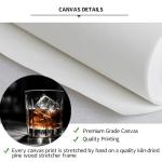 Whiskey Bottle Canvas Wall Art Set of 4