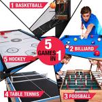 MD Sports 48 Inch 5-in-1 Game Table