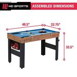 MD Sports 48 Inch 5-in-1 Game Table