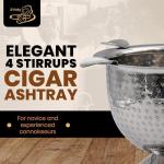 Stinky Cigar Tall Windproof Ashtray - Silver