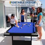 Portable 6-7 ft Folding Pool Table for Man Cave