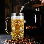 Set of 2 Heavy Beer Mugs with Handle