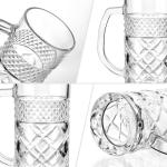 Set of 2 Heavy Beer Mugs with Handle