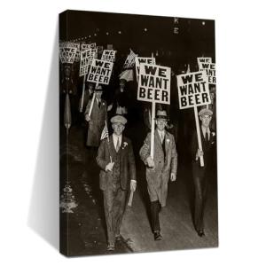 Vintage Beer Prohibition Posters for Men’s Bar Decor