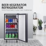Single Faucet Kegerator Beer Cooler - Stainless Steel