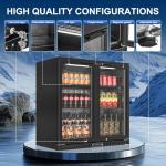 Back Bar Cooler with LED Lighting and Glass Doors