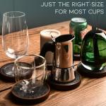 6 Pack Wooden Coasters for Drinks and Plates