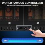 Back Bar Cooler with LED Lighting and Glass Doors