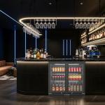 Back Bar Cooler with LED Lighting and Glass Doors