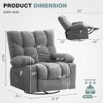 Massage Recliner Chair with Heat, Vibration, and Cup Holders