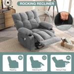 Massage Recliner Chair with Heat, Vibration, and Cup Holders
