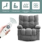 Massage Recliner Chair with Heat, Vibration, and Cup Holders