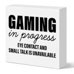 Gaming in Progress Wooden Sign for Man Cave