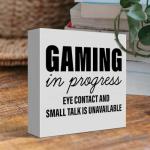 Gaming in Progress Wooden Sign for Man Cave
