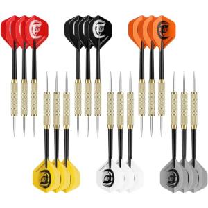 18 Pack Steel Tip Darts Set - 18 Grams