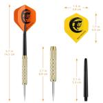 18 Pack Steel Tip Darts Set - 18 Grams