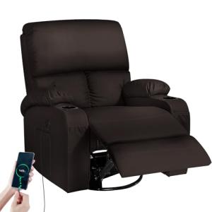 Massage Rocker Recliner Chair with USB Ports