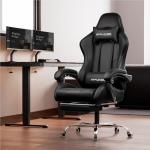 GTPLAYER Adjustable Gaming Chair with Footrest & Support