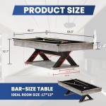 Rustic Grey 84" Pool Table with Accessories