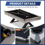 Rustic Grey 84" Pool Table with Accessories