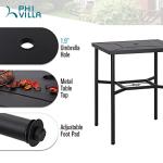 5-Piece Outdoor Patio Bar Set with Swivel Stools