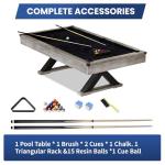 Rustic Grey 84" Pool Table with Accessories