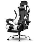 GTPLAYER Adjustable Gaming Chair with Footrest and Lumbar Support