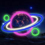 Saturn Neon Sign - Cool Gaming Room Decor