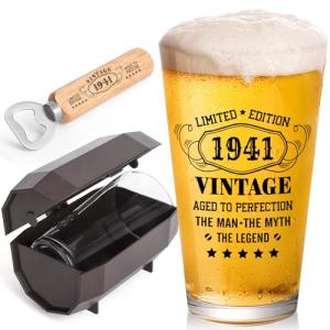 Vintage 1941 Beer Glass Set - 85th Birthday Gift