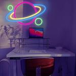 Saturn Neon Sign - Cool Gaming Room Decor