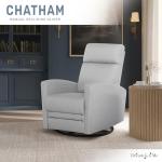 Grey 360° Swivel Nursery Rocking Glider Chair