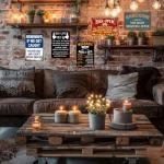Funny Man Cave Rules Metal Sign for Decor