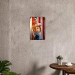Muscular Man Retro Metal Tin Sign 8x12 Inches