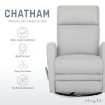 Grey 360° Swivel Nursery Rocking Glider Chair