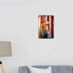 Muscular Man Retro Metal Tin Sign 8x12 Inches