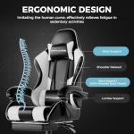 GTPLAYER Adjustable Gaming Chair with Footrest and Lumbar Support