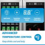 Erivess 24-Inch Dual Zone Beverage Cooler