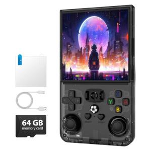 R36MAX Retro Handheld Game Console - Ink Black