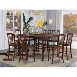 9-Piece Mahogany Counter Height Dining Set